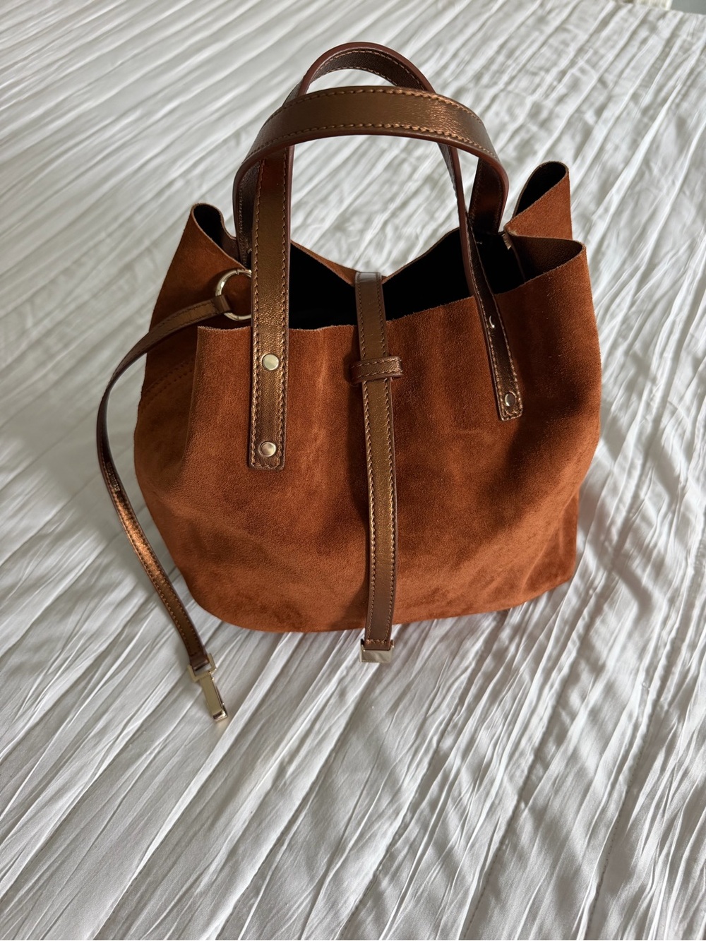 TIFFANY & CO reversible Brown Suede tote Bag